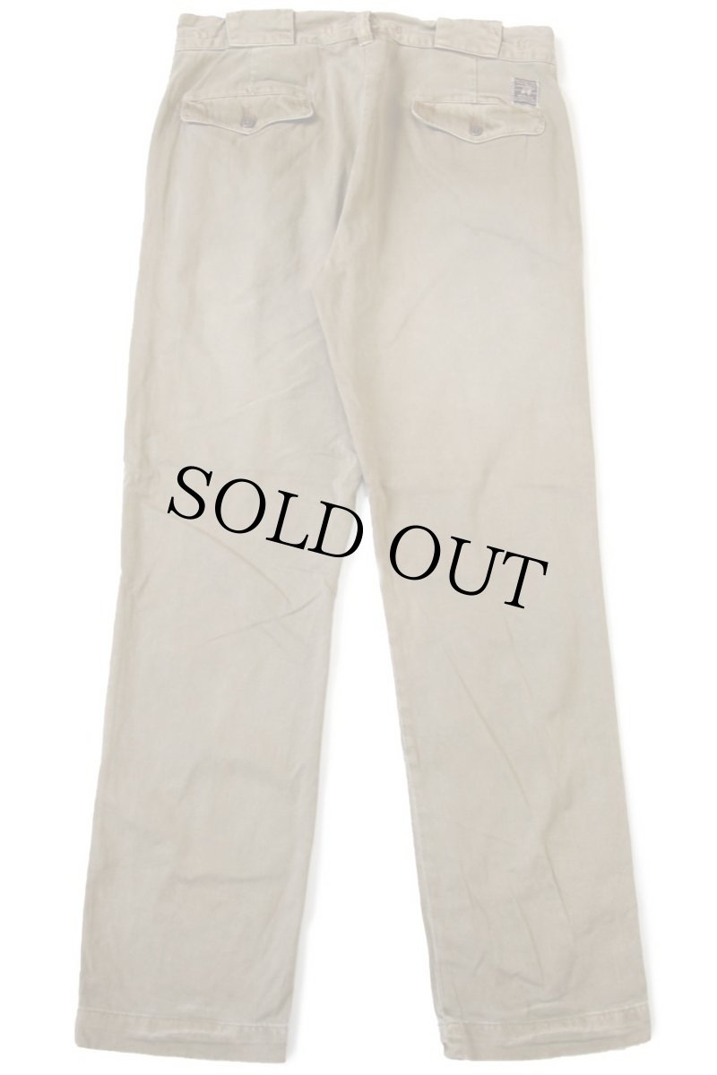 画像3: 00s ポロ ラルフローレン SLIM GI FIT ビンテージ加工 コットン チノパン オリーブドラブ w33 L30 (3)