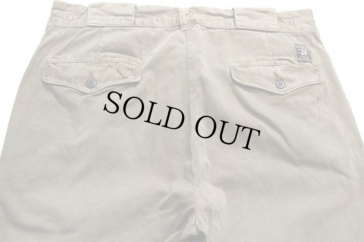 画像5: 00s ポロ ラルフローレン SLIM GI FIT ビンテージ加工 コットン チノパン オリーブドラブ w33 L30 (5)