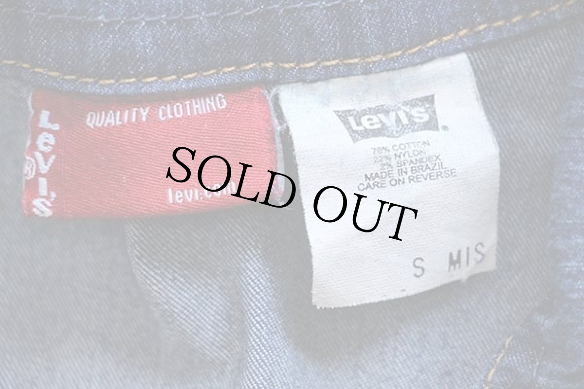 画像5: 00s Levi'sリーバイス マキシ丈 ストレッチ デニム ワンピース S MIS (5)