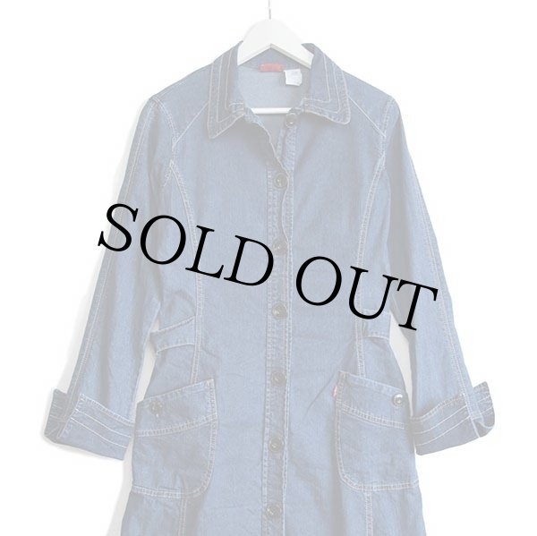 00s Levi'sリーバイス マキシ丈 ストレッチ デニム ワンピース S