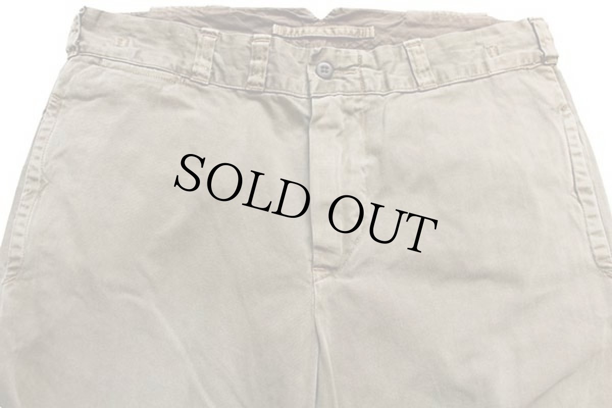 画像4: 00s ポロ ラルフローレン SLIM GI FIT ビンテージ加工 コットン チノパン オリーブドラブ w33 L30 (4)