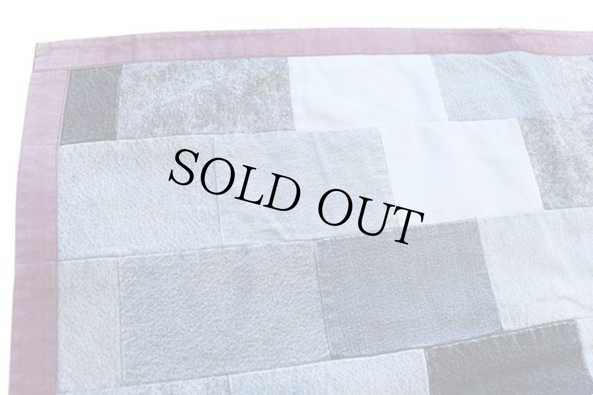 画像4: ハンドメイド デニム パッチワーク キルトラグ (4)