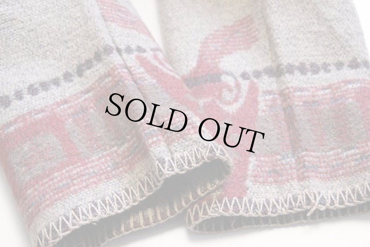 画像7: 90s USA製 WOODED RIVER カウボーイ柄 コンチョボタン ショールカラー ブランケット ジャケット L (7)