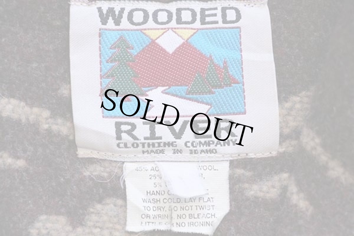 画像4: 90s USA製 WOODED RIVER カウボーイ柄 コンチョボタン ショールカラー ブランケット ジャケット L (4)