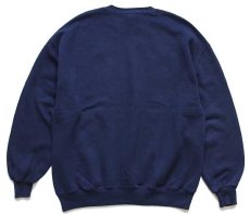 画像2: 90s USA製 RUSSELLラッセル ITHACA パッチ 前V スウェット 紺 XL (2)