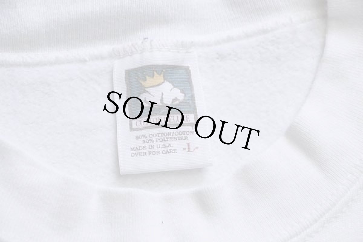 画像4: 90s USA製 PUT-IN-BAY OHIO 刺繍 スウェット 白 L (4)