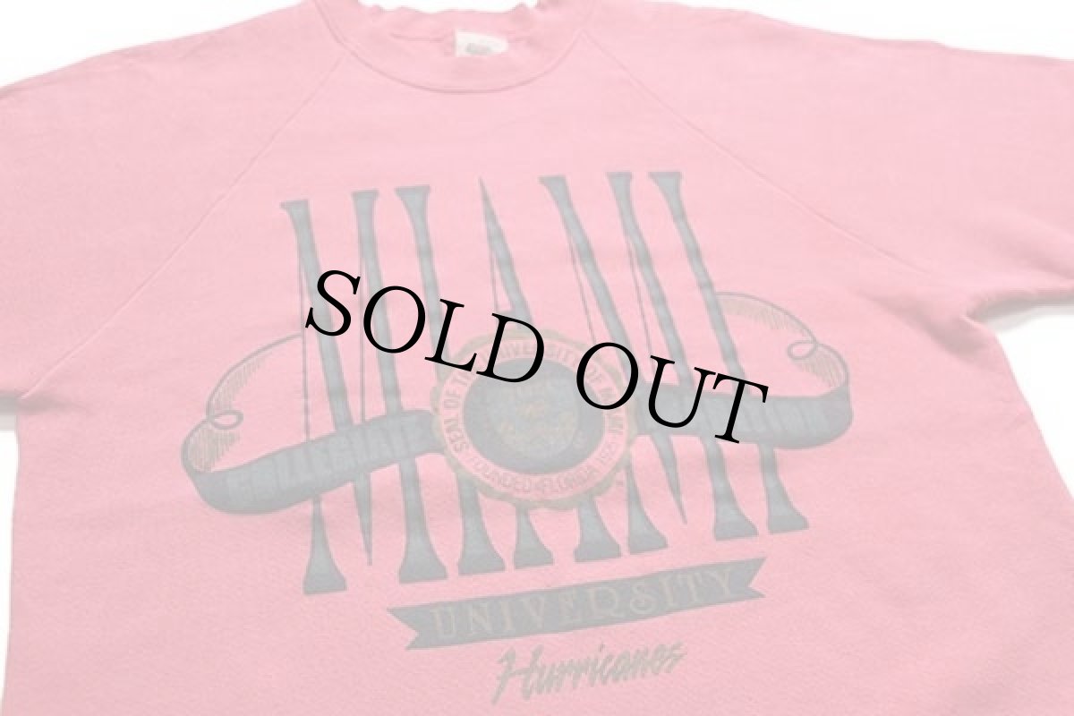 画像3: 80s USA製 MIAMI UNIVERSITY スウェット ピンク L (3)