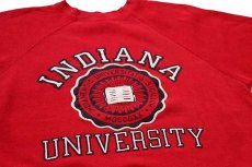 画像3: 80s INDIANA UNIVERSITY 発泡プリント スウェット 赤 (3)