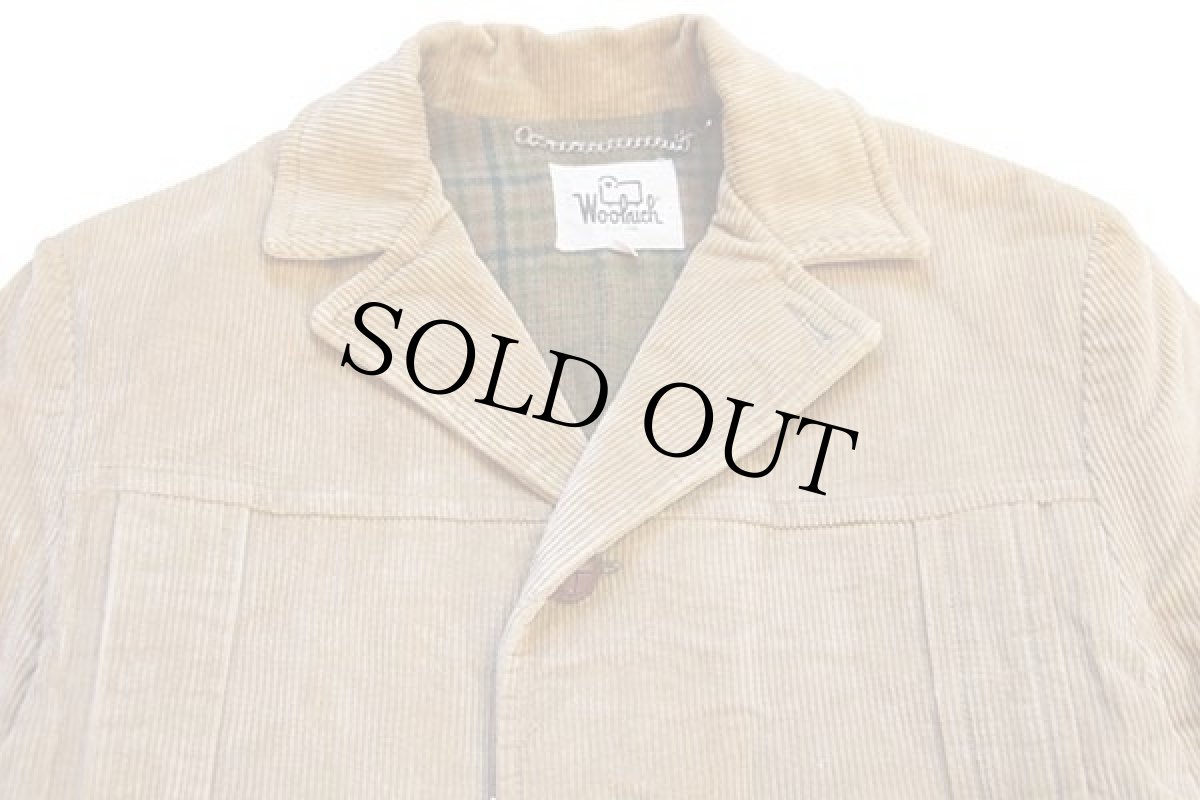 画像3: 70s Woolrichウールリッチ 太畝コーデュロイ ノーフォークジャケット 茶 44 (3)