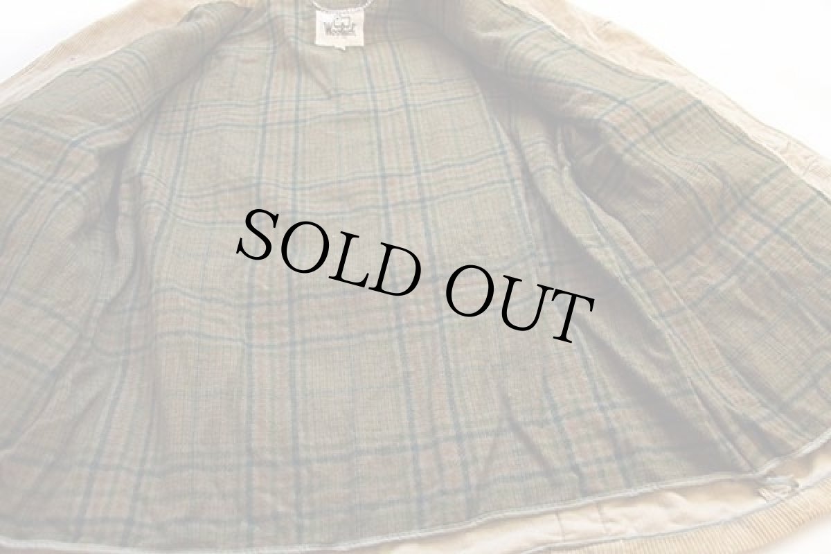 画像5: 70s Woolrichウールリッチ 太畝コーデュロイ ノーフォークジャケット 茶 44 (5)