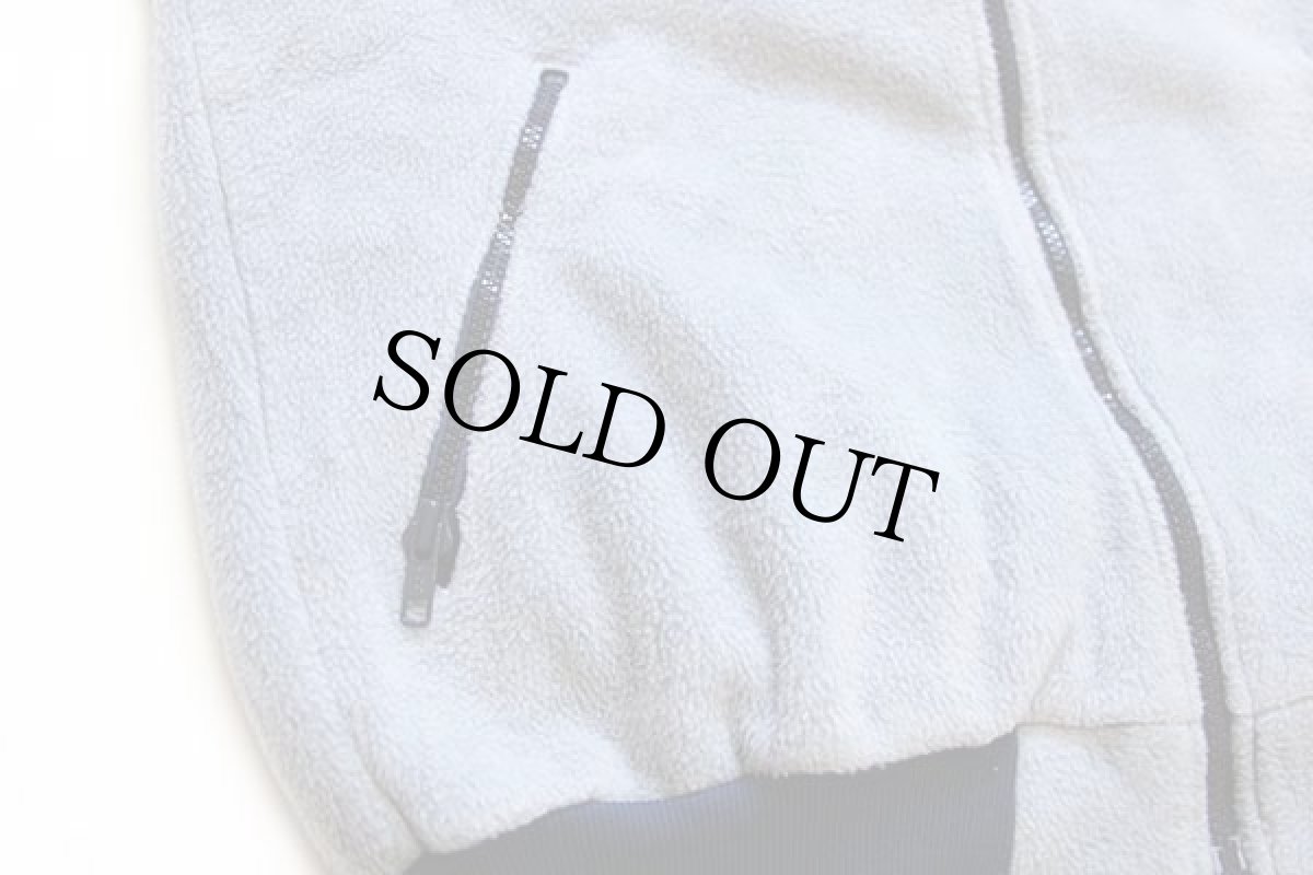 画像5: 80s USA製 patagoniaパタゴニア フルジップ フリースジャケット ライトグレー×紺 M (5)