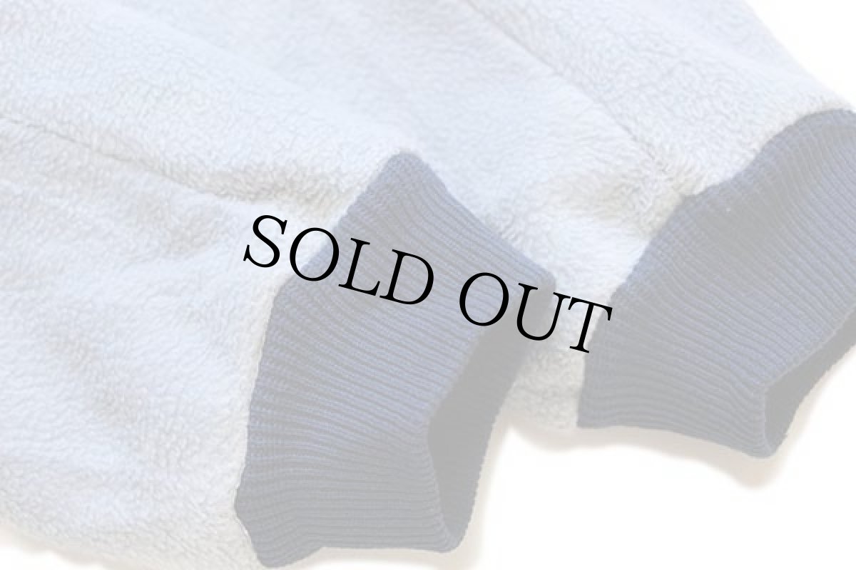 画像6: 80s USA製 patagoniaパタゴニア フルジップ フリースジャケット ライトグレー×紺 M (6)