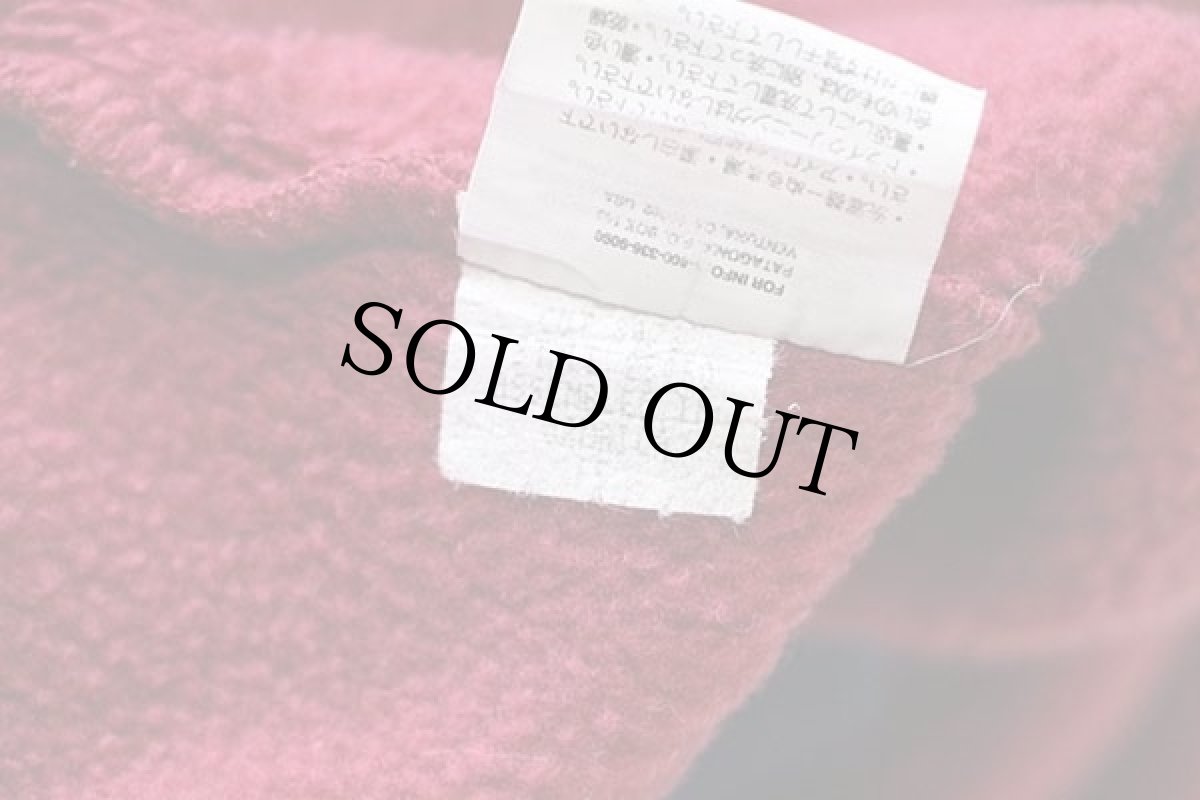 画像5: 90s patagoniaパタゴニア フリース スナップT ワインレッド XL (5)