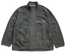 画像1: patagoniaパタゴニア フルジップ スナップT シンチラ フリースジャケット GRV L (1)