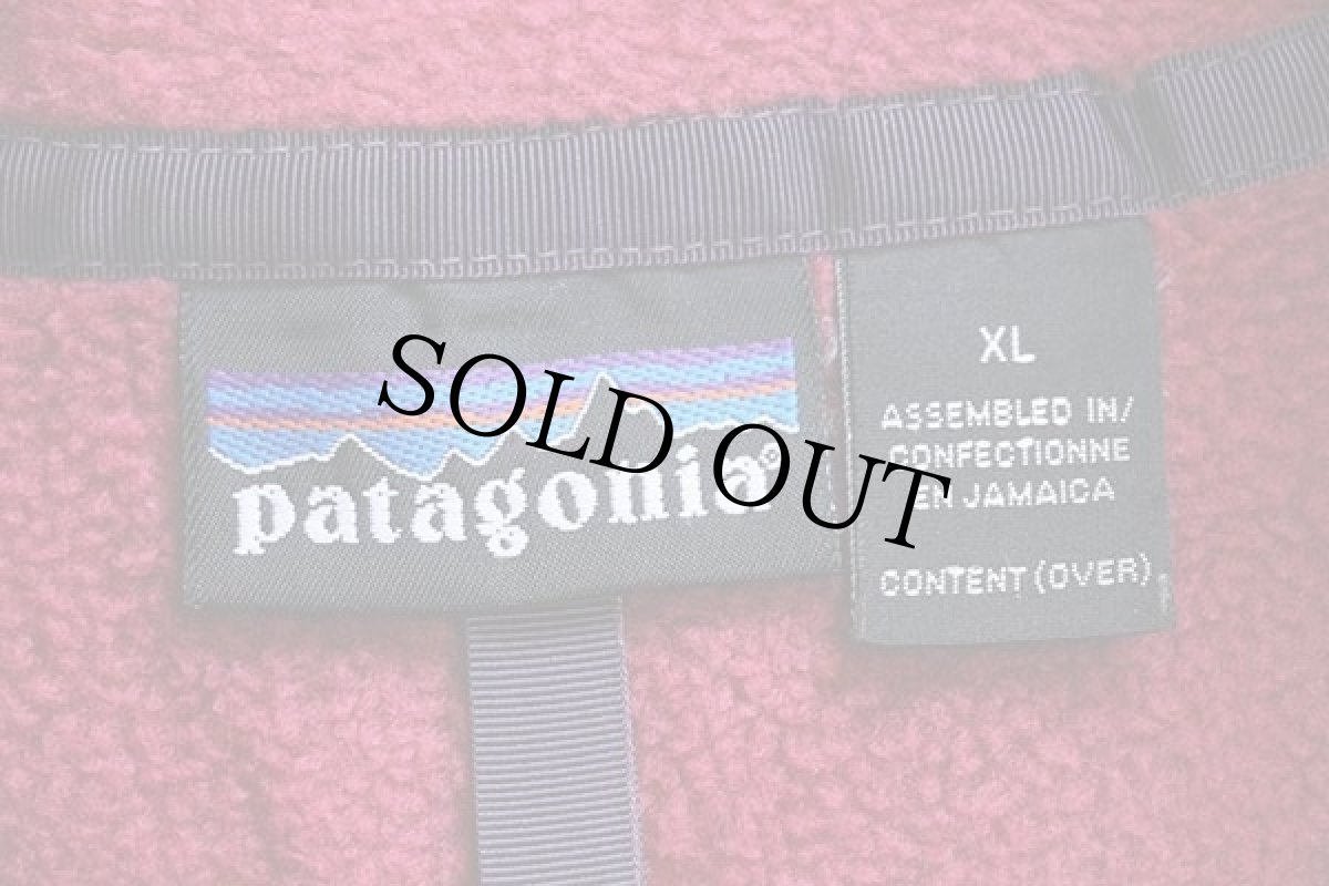 画像4: 90s patagoniaパタゴニア フリース スナップT ワインレッド XL (4)
