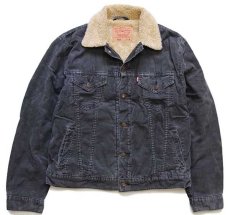 画像1: Levi'sリーバイス 71550 ボアライナー コーデュロイジャケット 4ポケット チャコールグレー M★ユーロ (1)