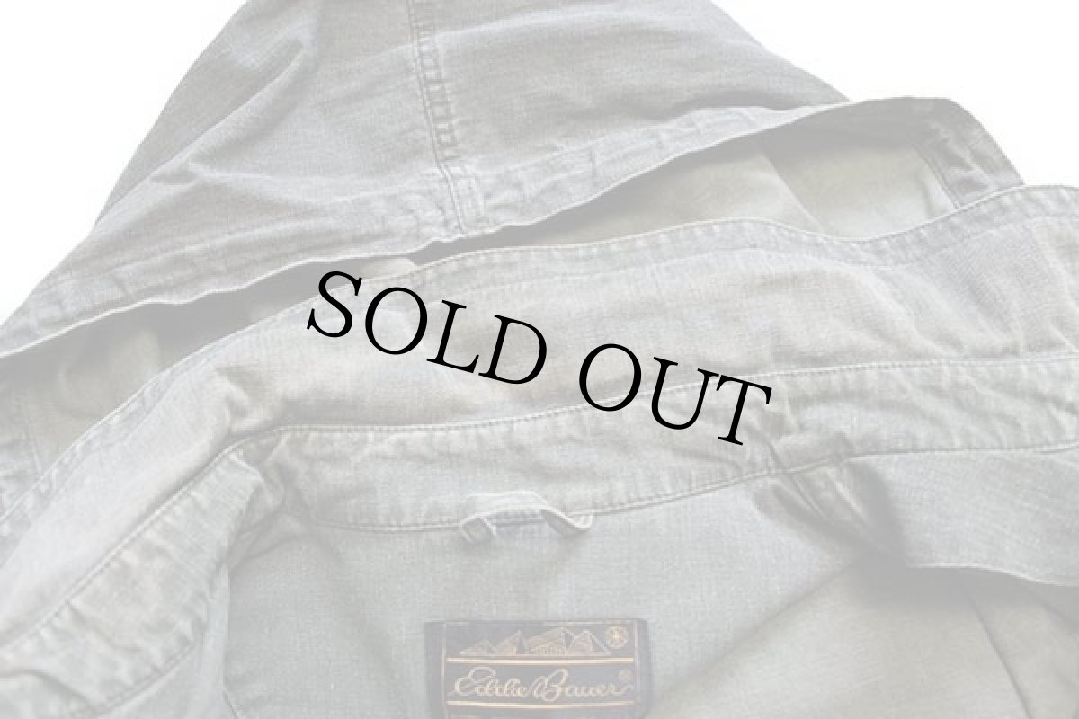 画像6: 90s EddieBauerエディーバウアー チンスト&フード付き コットン フィールドジャケット オリーブ L (6)