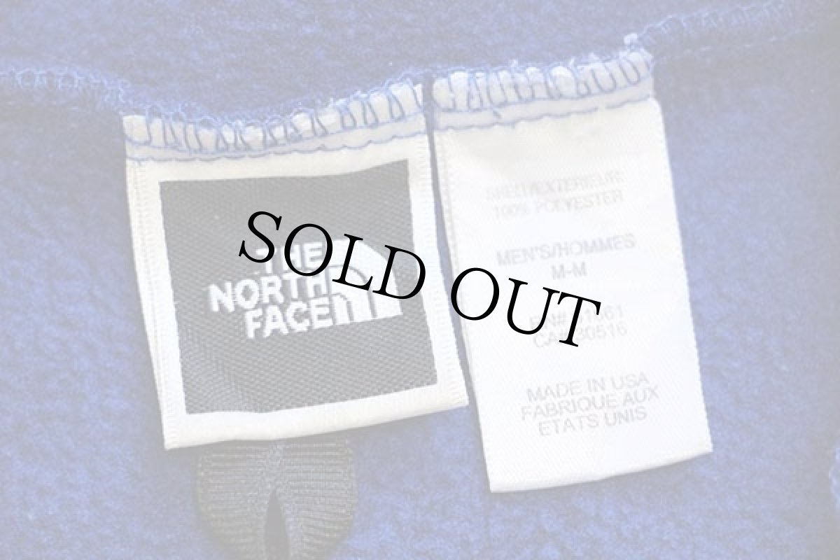 画像4: 00s USA製 THE NORTH FACEノースフェイス フリースベスト 濃青 M (4)