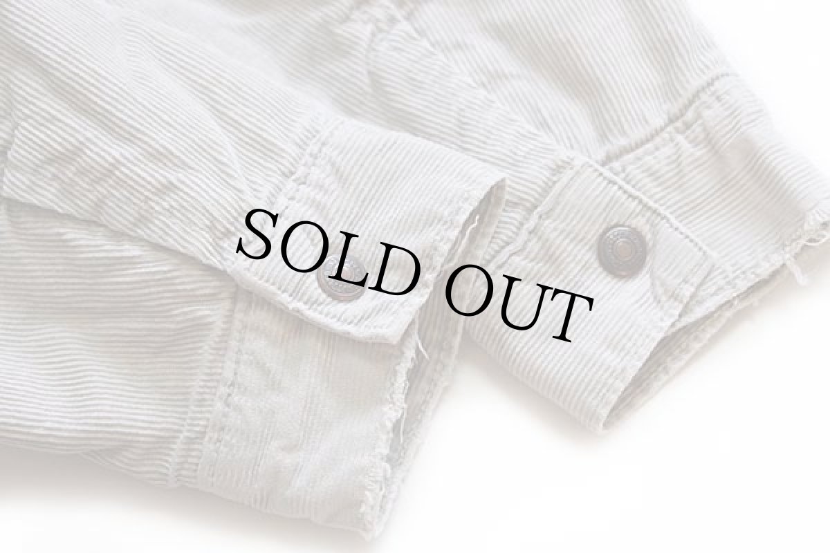 画像6: 90s イタリア製 Levi'sリーバイス 71500 ボアライナー コーデュロイジャケット 4ポケット ライトグレーベージュ S★ユーロ (6)