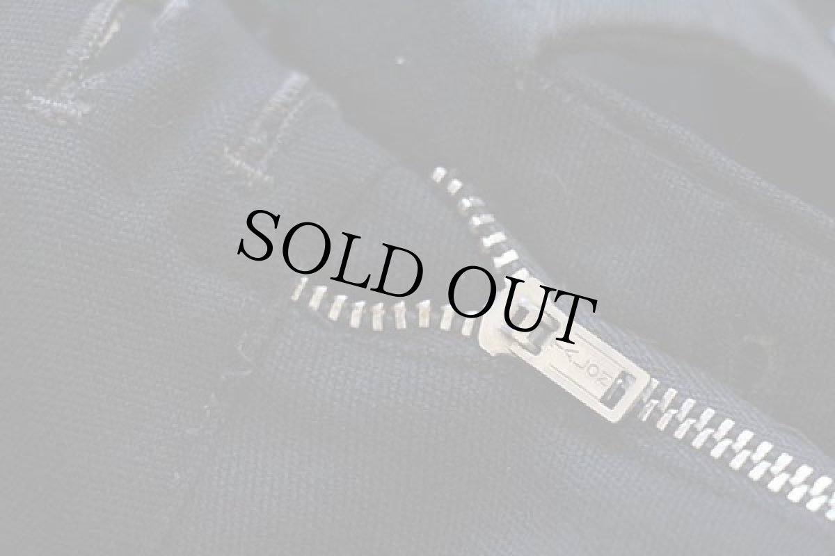 画像7: 50s UNKNOWN サイドライン ツータック スラックス ウールパンツ 黒 w36 (7)