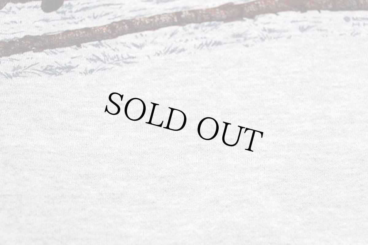 画像5: 90s ORVISオービス レイヤードネック 乗馬柄 アート スウェット オートミール (5)