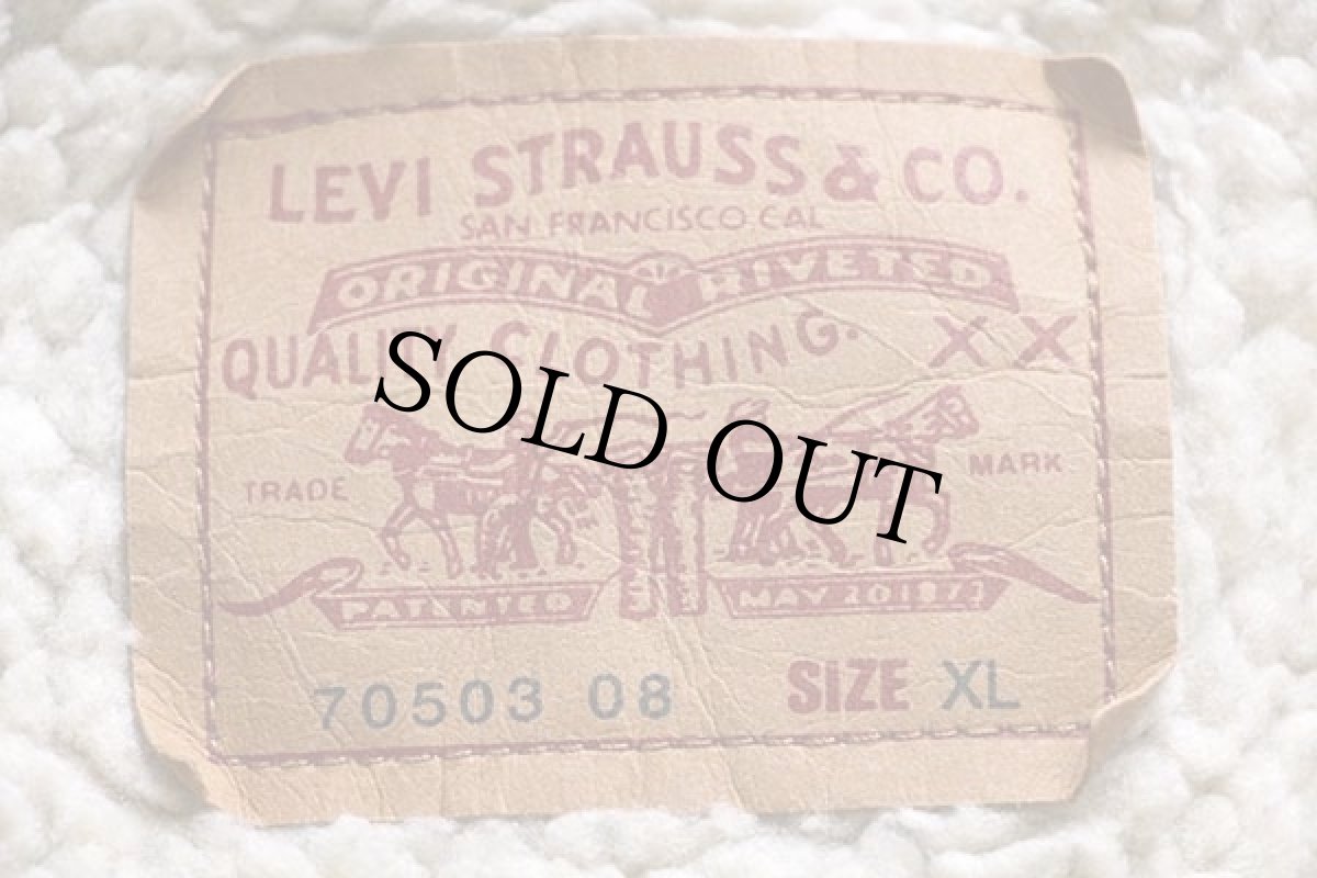 画像4: 90s Levi'sリーバイス 70503 ボアライナー コーデュロイジャケット 4ポケット 紺 XL★ユーロ (4)