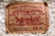 画像4: 90s Levi'sリーバイス 70503 ボアライナー コーデュロイジャケット 4ポケット 紺 XL★ユーロ (4)