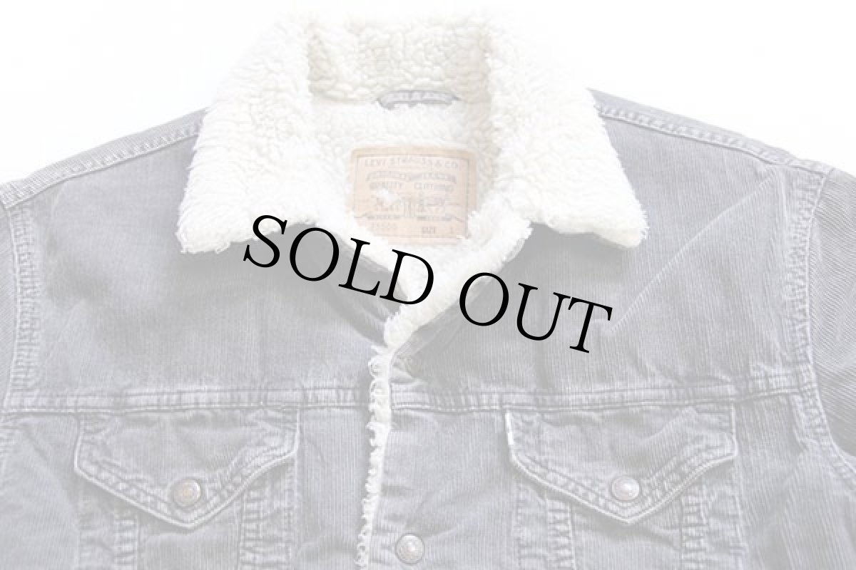 画像3: 90s Levi'sリーバイス 71500 ボアライナー コーデュロイジャケット 4ポケット チャコールグレー L★ユーロ (3)