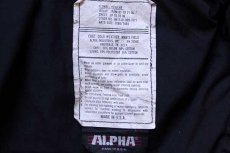 画像5: 90s USA製 ALPHAアルファ M-65 フィールドジャケット 黒 XS-R (5)