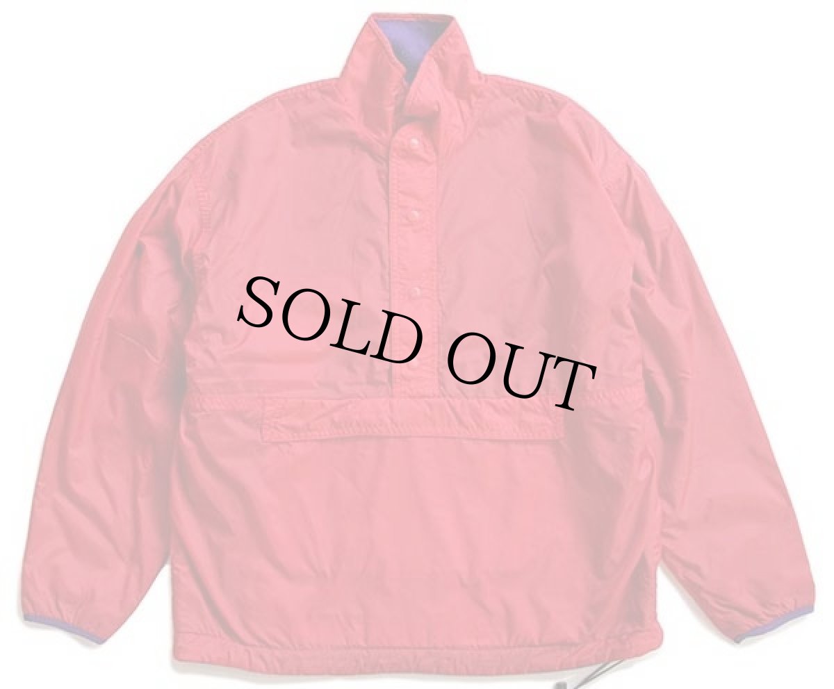 画像6: 90s GAPギャップ グリセードタイプ リバーシブル ハーフジップ プルオーバー ナイロン×フリースジャケット 赤×紫 (6)