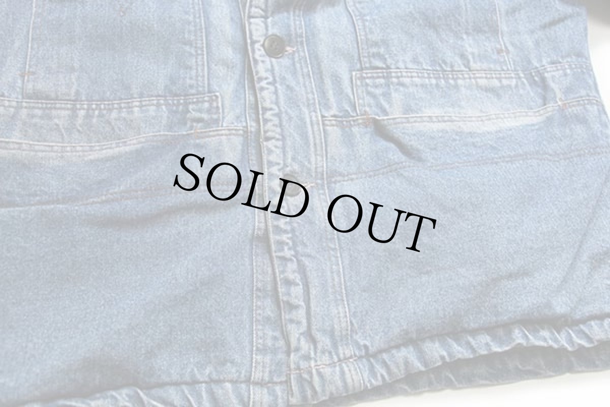 画像4: 90s UNKNOWN スタンドカラー ボアライナー デニムコート (4)