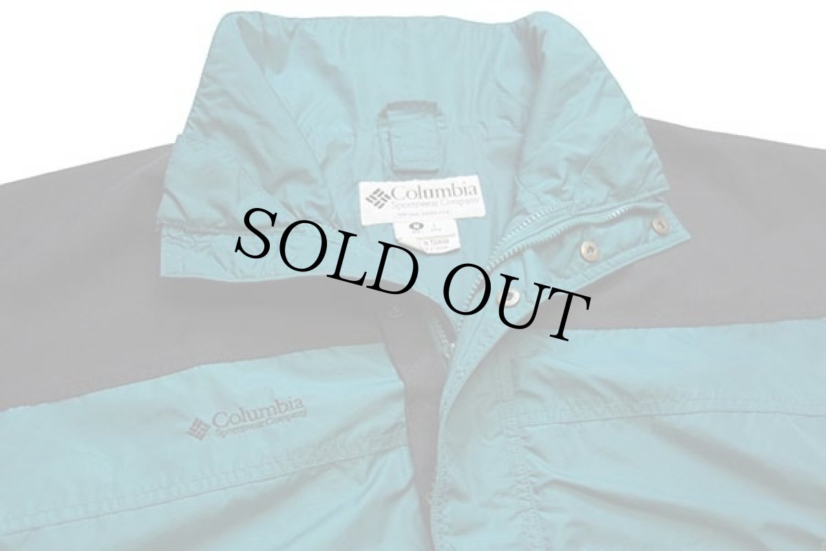 画像3: 90s Columbiaコロンビア Bugaboo ツートン 切り替え ナイロンジャケット 青緑×黒 M (3)
