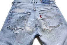 画像5: 80s USA製 Levi'sリーバイス 501 赤耳 デニムパンツ ボロ w27 (5)