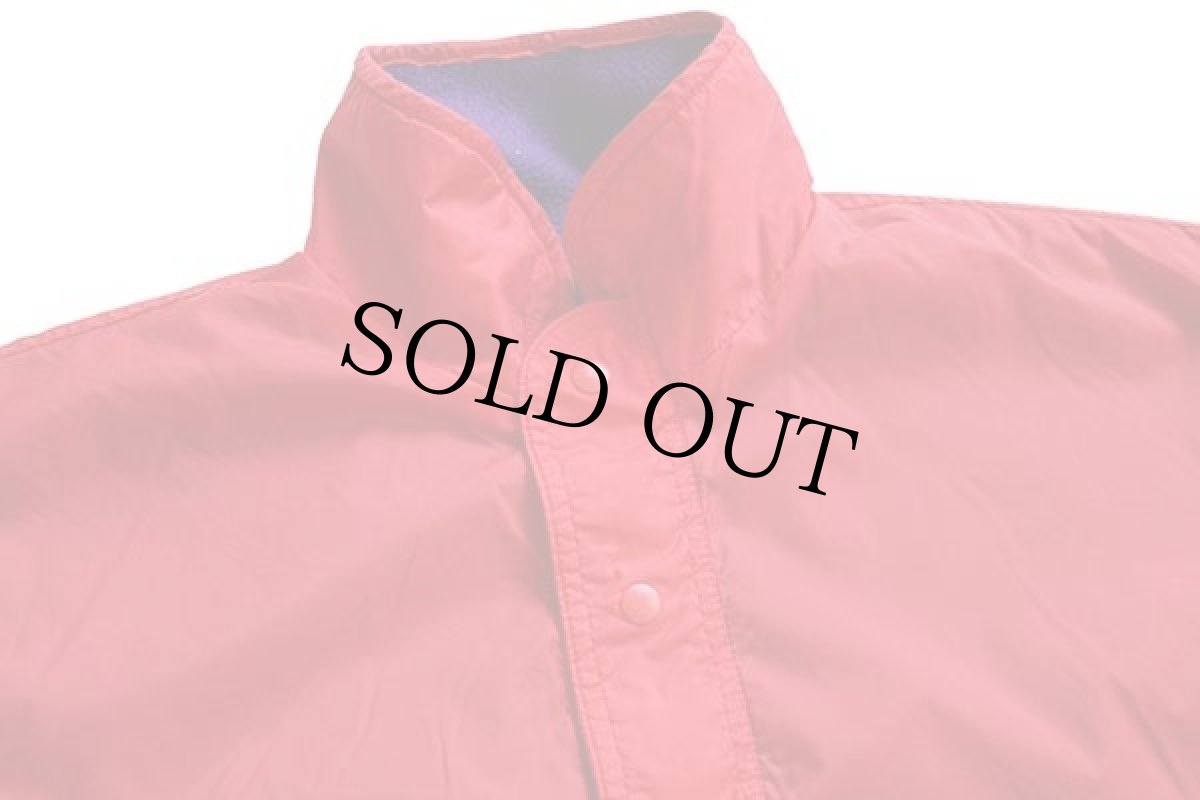 画像8: 90s GAPギャップ グリセードタイプ リバーシブル ハーフジップ プルオーバー ナイロン×フリースジャケット 赤×紫 (8)