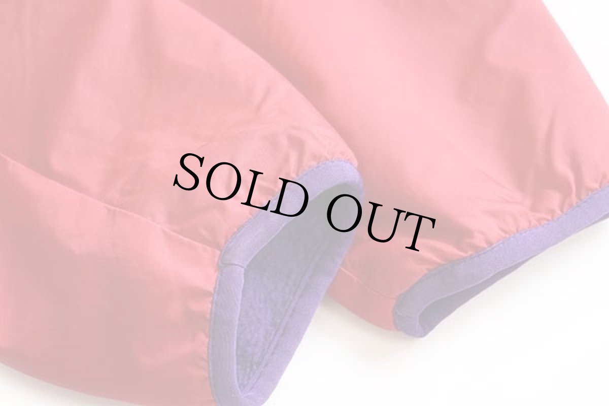 画像9: 90s GAPギャップ グリセードタイプ リバーシブル ハーフジップ プルオーバー ナイロン×フリースジャケット 赤×紫 (9)