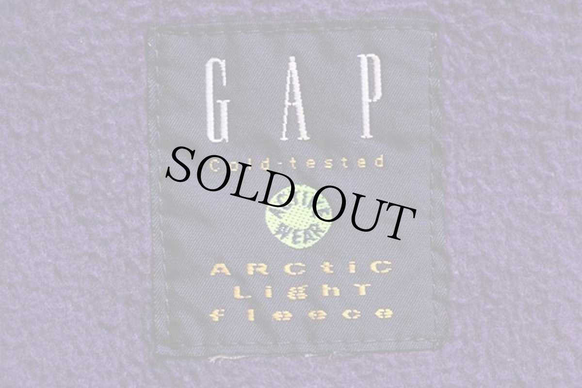 画像4: 90s GAPギャップ グリセードタイプ リバーシブル ハーフジップ プルオーバー ナイロン×フリースジャケット 赤×紫 (4)