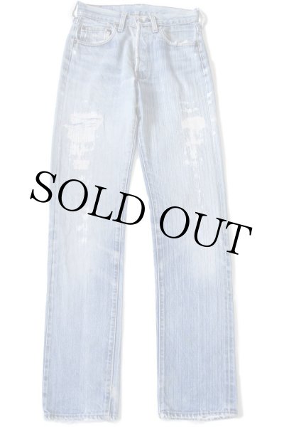 80s USA製 Levi'sリーバイス 501 赤耳 デニムパンツ ボロ w27