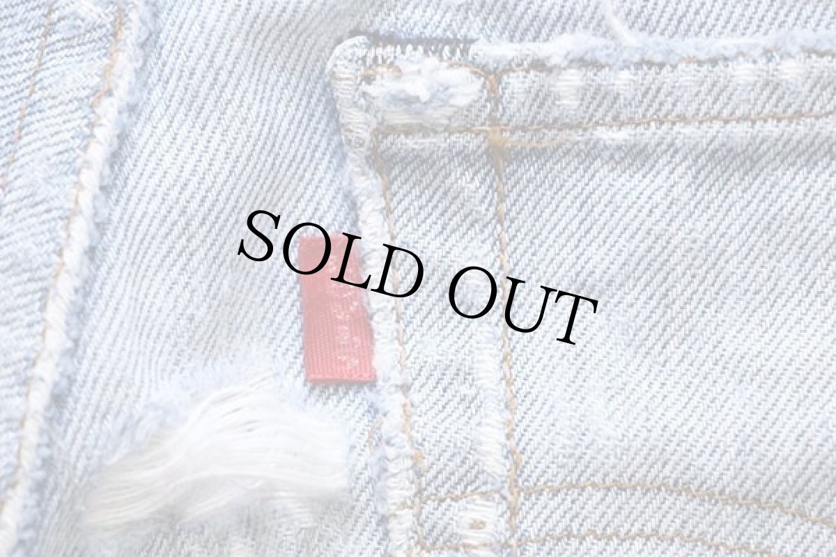 画像6: 80s USA製 Levi'sリーバイス 501 赤耳 デニムパンツ ボロ W27 (6)