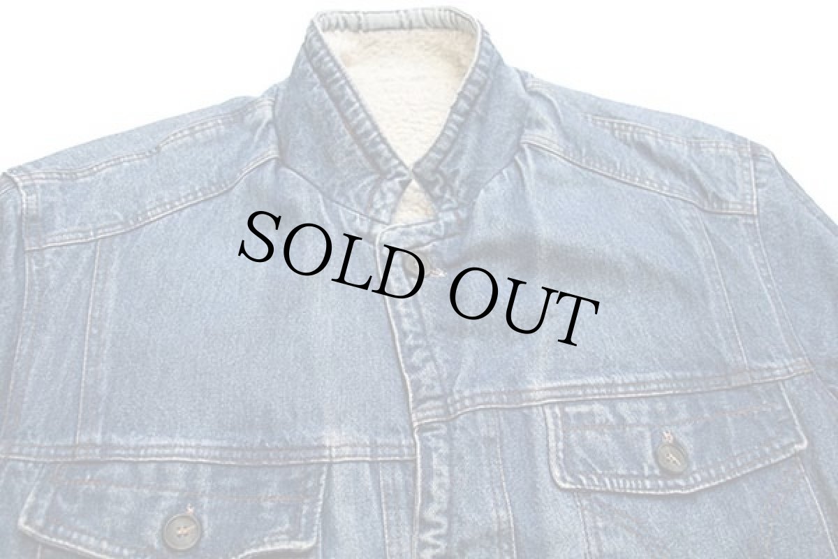 画像3: 90s UNKNOWN スタンドカラー ボアライナー デニムコート (3)