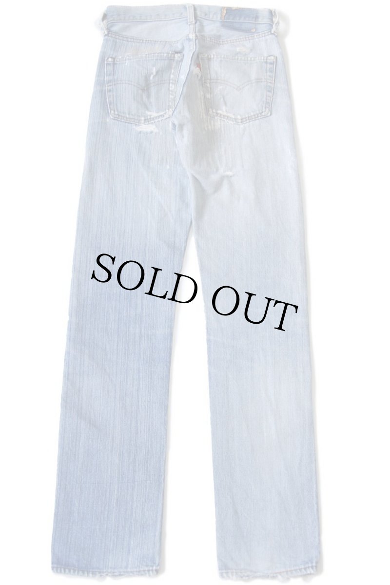 画像3: 80s USA製 Levi'sリーバイス 501 赤耳 デニムパンツ ボロ W27 (3)
