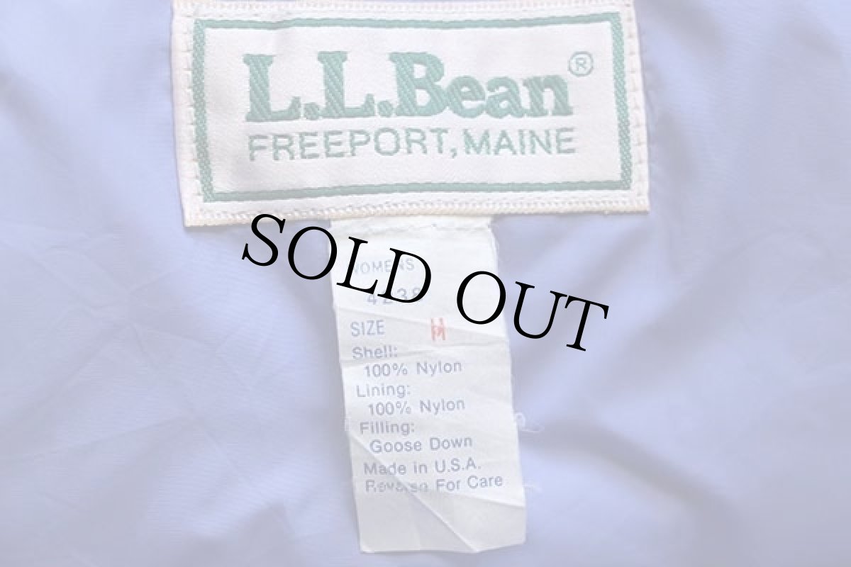 画像4: 80s USA製 L.L.Bean ナイロン ダウンベスト 薄紫 W-M (4)