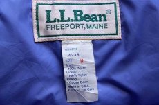 画像4: 80s USA製 L.L.Bean ナイロン ダウンベスト 薄紫 W-M (4)