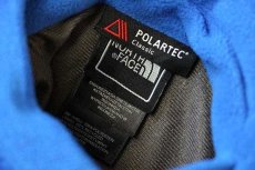 画像6: THE NORTH FACEノースフェイス ツートン リバーシブル 中綿入り POLARTEC フリース×ナイロン パーカー 青×紺 BOY'S XL (6)