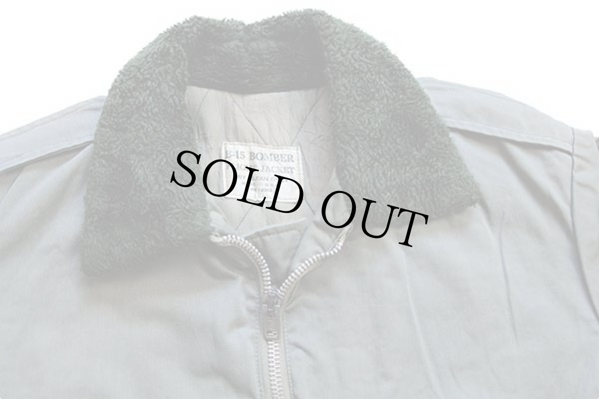 画像3: 70s USA製 民間 B-15タイプ キルティングライナー フライトジャケット セージグリーン (3)