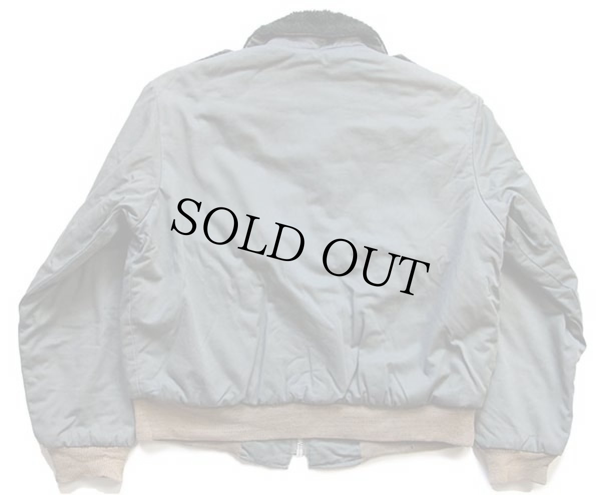 画像2: 70s USA製 民間 B-15タイプ キルティングライナー フライトジャケット セージグリーン (2)