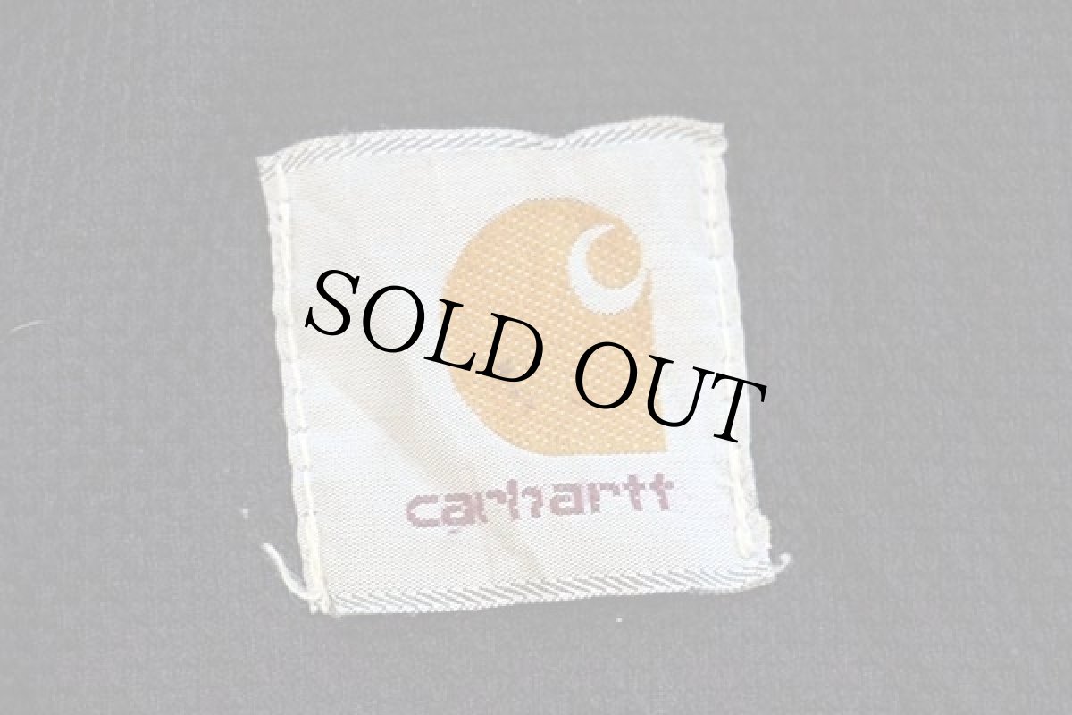 画像4: 90s carharttカーハート ネイティブ柄 ニット切り替え ダック地 アクティブジャケット パーカー 黒 (4)