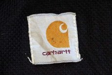 画像4: 90s carharttカーハート ネイティブ柄 ニット切り替え ダック地 アクティブジャケット パーカー 黒 (4)