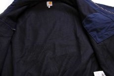 画像5: USA製 carharttカーハート ダック地 アクティブジャケット パーカー 濃紺 XL (5)