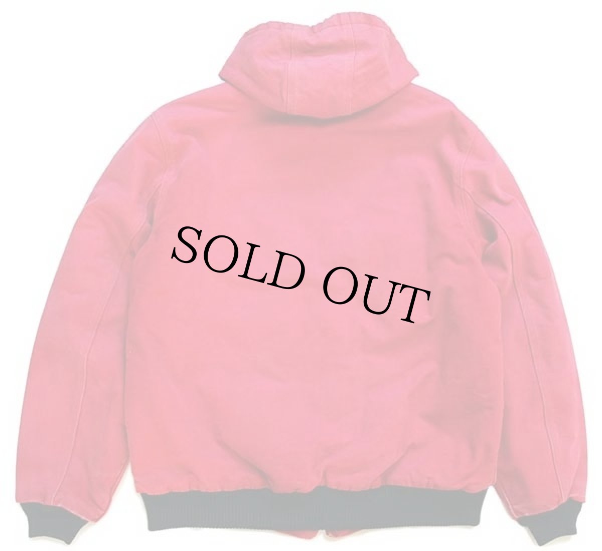 画像2: メキシコ製 carharttカーハート キルティングライナー ダック地 アクティブジャケット パーカー 赤 フェード L (2)