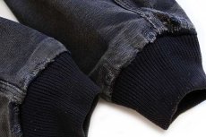 画像8: 90s carharttカーハート ネイティブ柄 ニット切り替え ダック地 アクティブジャケット パーカー 黒 (8)